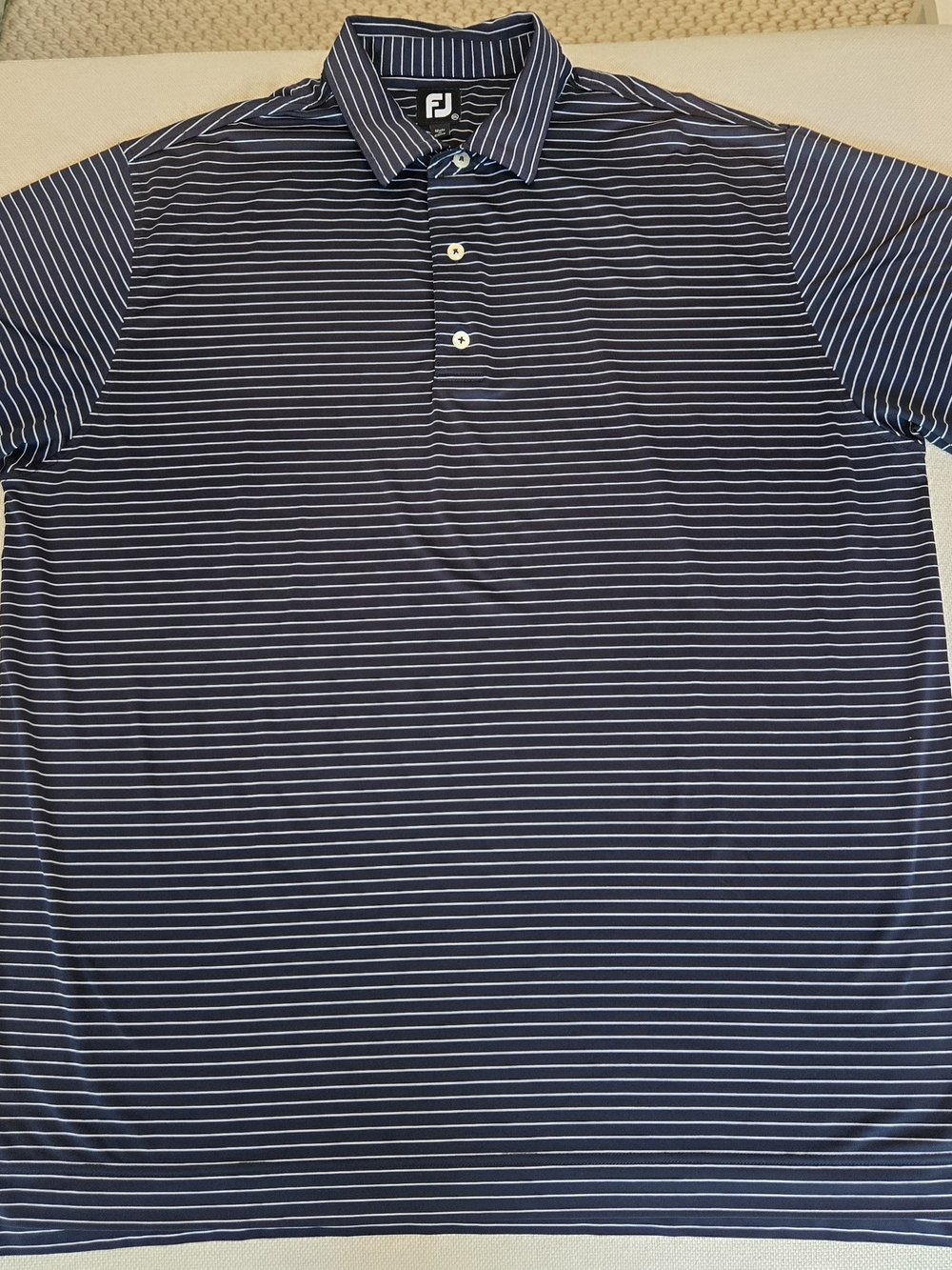 FootJoy Men's 2XL Short Sleeve Golf Polo Shirt Oasis Country Club Black White